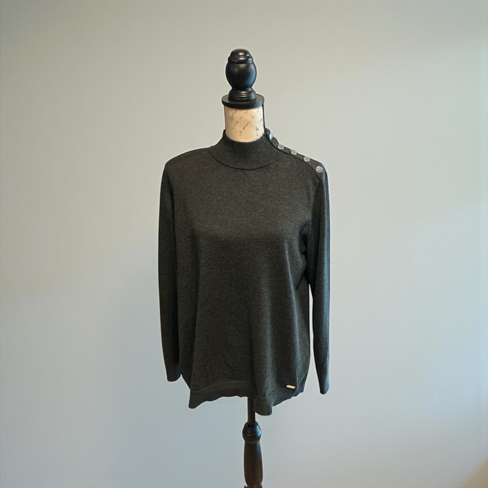 Calvin Klein Dark Gray Turtleneck Sweater